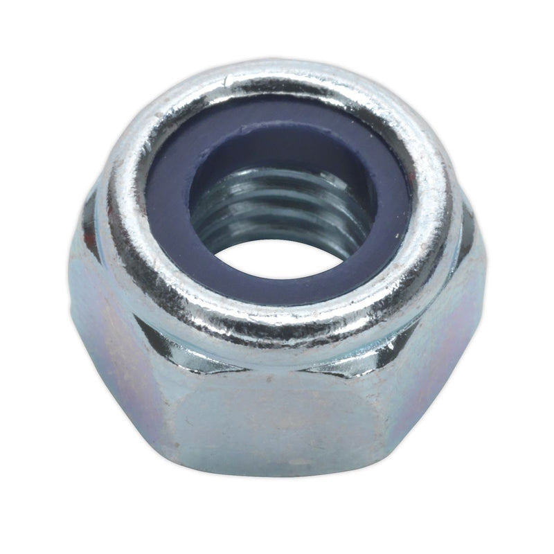 Sealey Nylon Lock Nut M10 Zinc DIN 982 Pack of 100 NLN10 Sealey  - Dynamic Drive