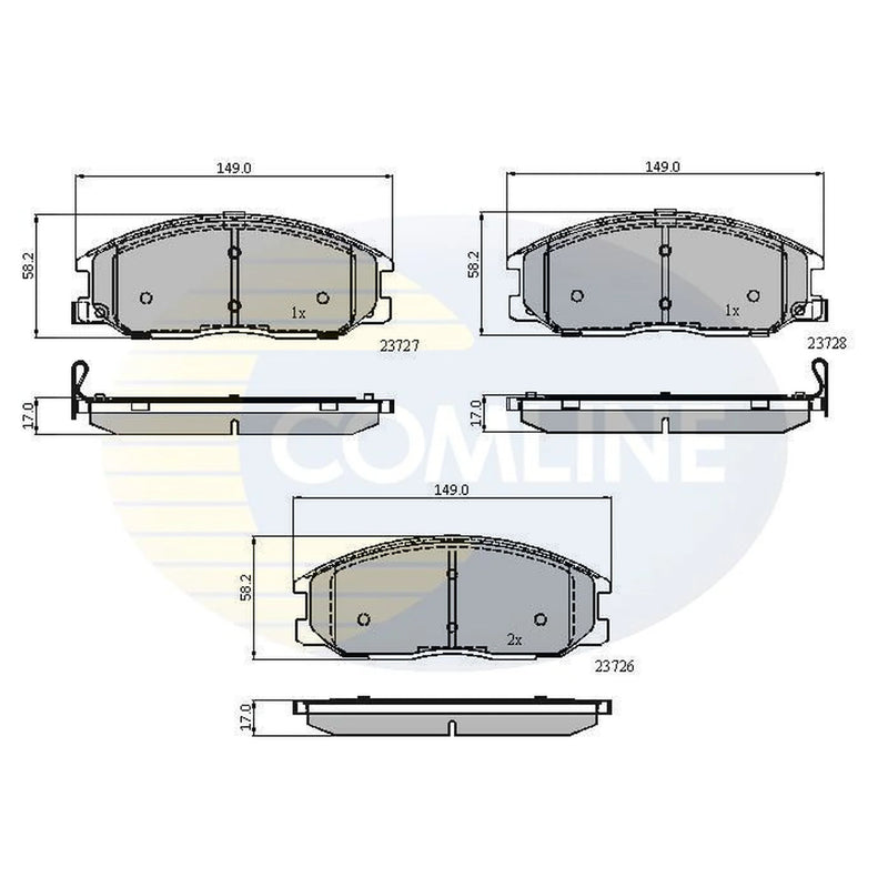 Comline Front Brake Discs & Pads fits Hyundai Santa Fé I 2000-2006 2.4 2.7