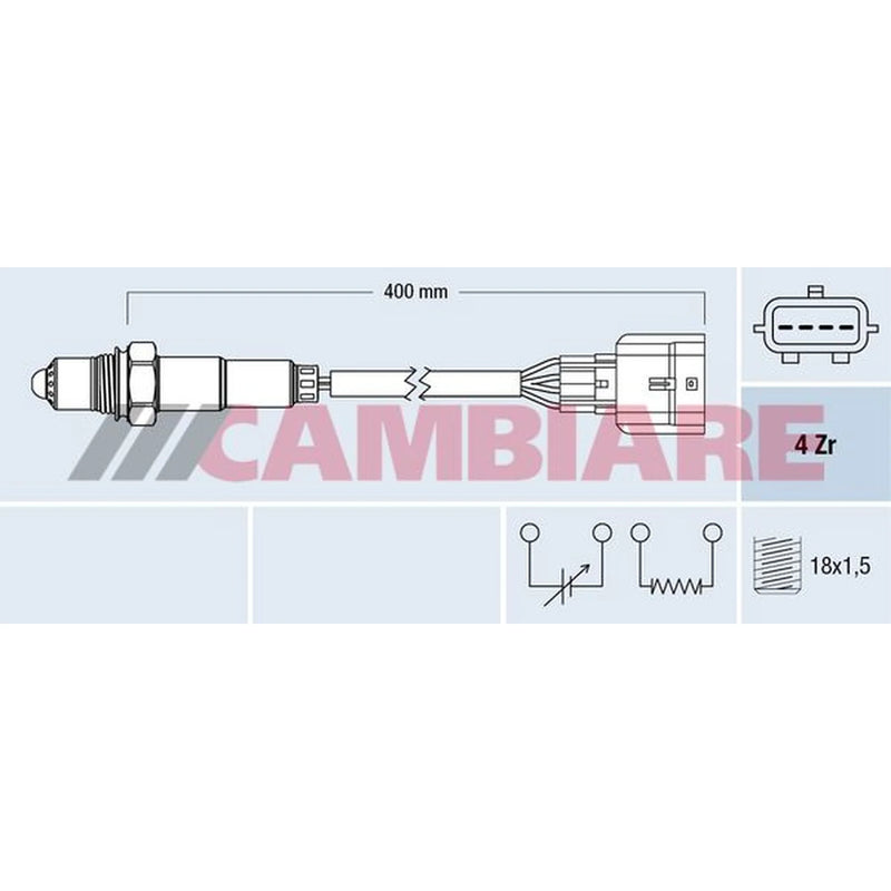 Cambiare O2 Lambda Oxygen Sensor after catalytic converter fits Dacia Logan II