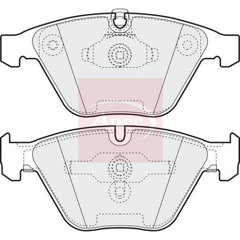 Apec Front Brake Vented Discs & Pads fits BMW 7 2001-2008