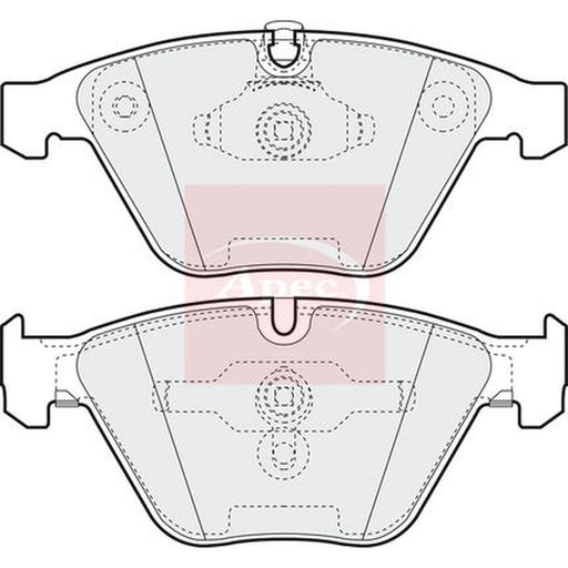 Apec Front Brake Vented Discs & Pads fits BMW 5 2003-2010