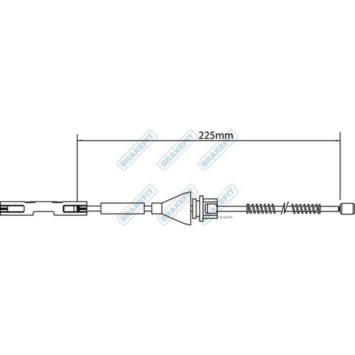 Apec Handbrake Cable Left Rear fits Ford Focus II 2004-2012 1.4 1.6 1.8 2.0 2.5
