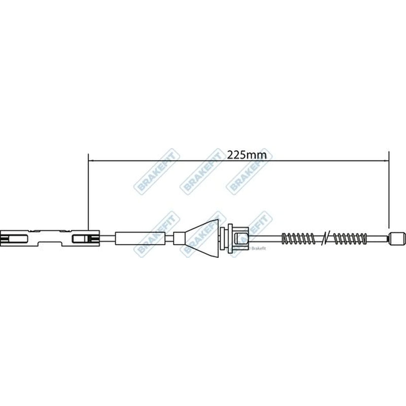 Apec Handbrake Cable Right Rear BBC3152