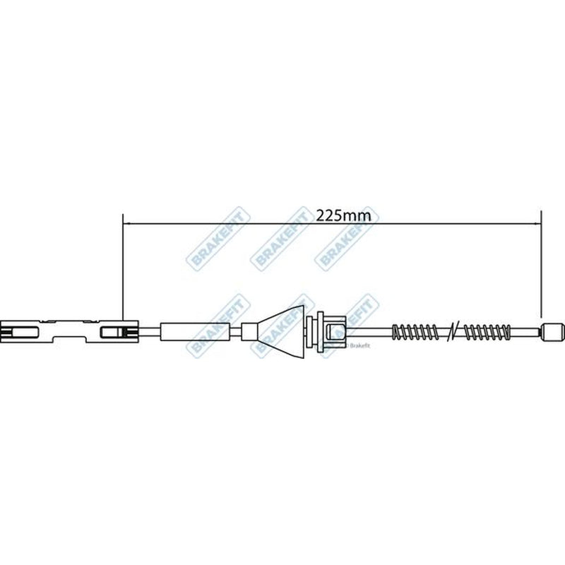 Apec Handbrake Cable Left Rear fits Ford Focus II 2004-2012 1.4 1.6 1.8 2.0 2.5