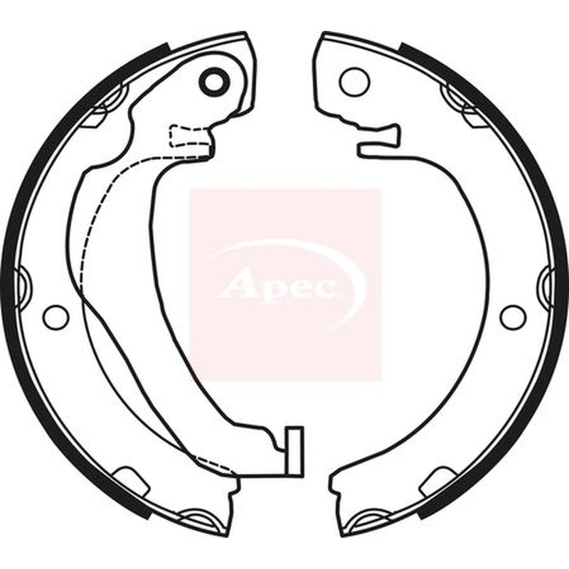 Apec Parking Brake Shoe Set fits Toyota Corolla Verso 2004-2009 1.6 1.8 2.0 2.2
