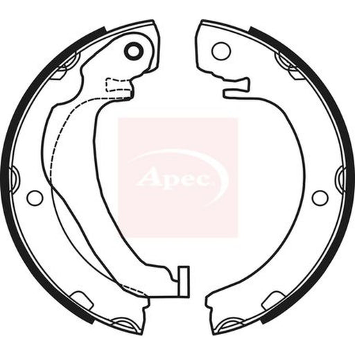 Apec Parking Brake Shoe Set fits Toyota Corolla Verso 2004-2009 1.6 1.8 2.0 2.2