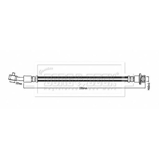 Borg & Beck Brake Hydraulic Hose Line outer BBH8876