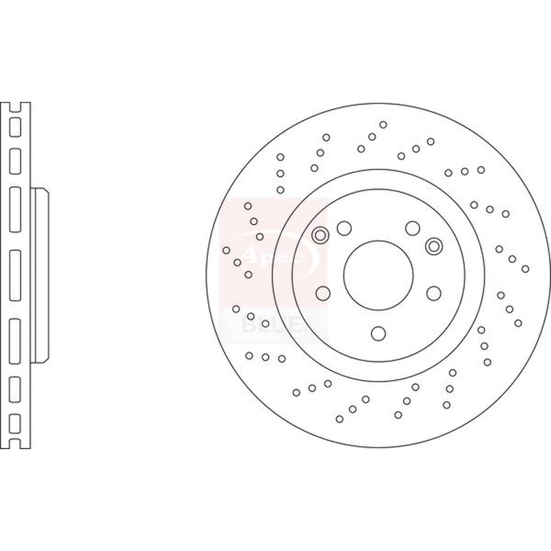 Apec Front Brake / Discs & Pads fits Mercedes-Benz Slk 2004-2011 171.456 171.458