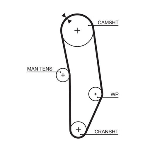 Gates Timing Belt Cambelt 93 Teeth fits Nissan Micra I 1986-1992 1.2