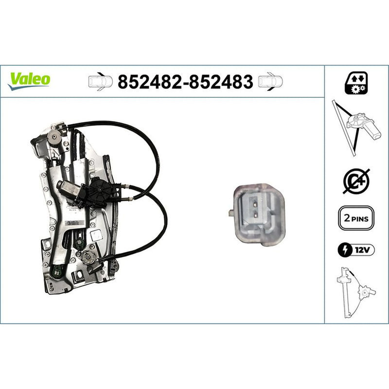 Valeo Electric Window Regulator Lifter Left Front 852482