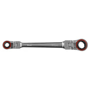 Sealey Ratchet Ring Spanner 4-in-1 Flexi-Head Reversible Metric Platinum Series Sealey - Dynamic Drive