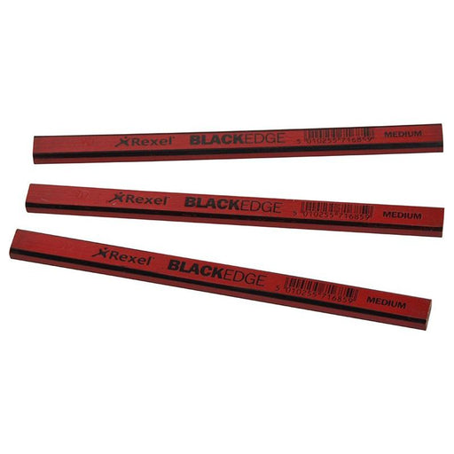 Blackedge Carpenter's Pencils - Red / Medium (Card 12) Blackedge - Dynamic Drive
