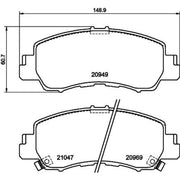 DON Front Brake Pad Set fits Mitsubishi Eclipse Cross 2017 on 1.5