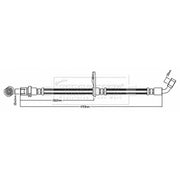 Borg & Beck Brake Hydraulic Hose Line Rear Right BBH8082