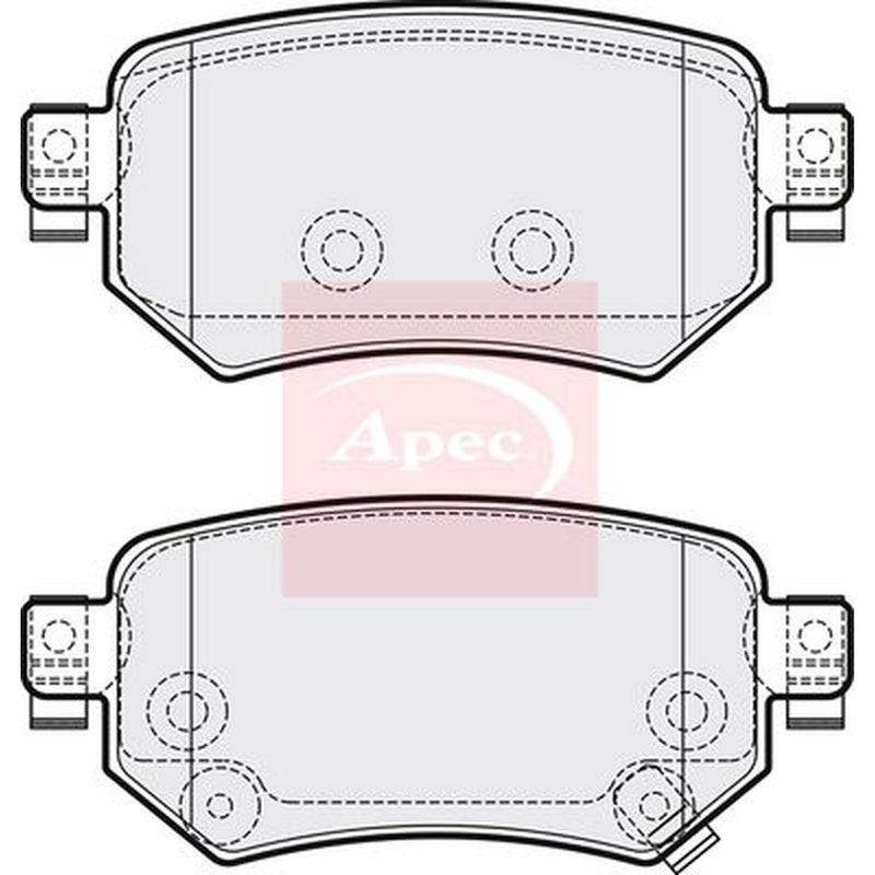 Apec Rear Brake Pad Set fits Mazda 6 2012-2020 2.0 2.2 2.5