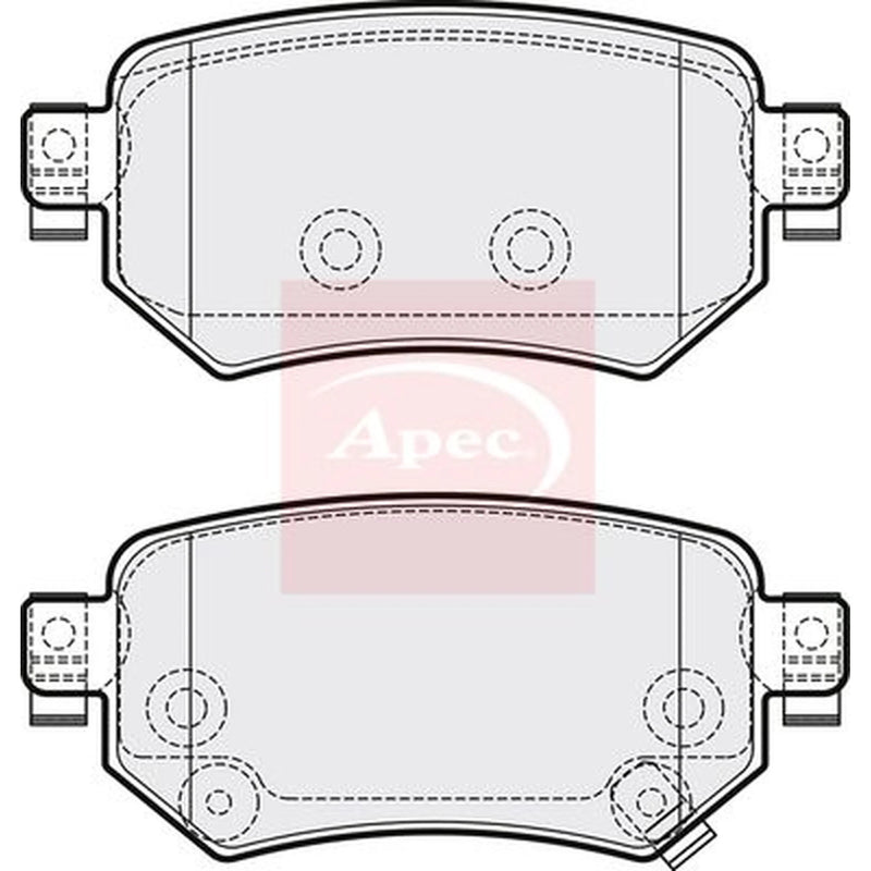 Apec Rear Brake Pad Set PAD2114