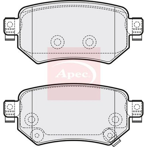 Apec Rear Brake Pad Set fits Mazda 6 2012-2020 2.0 2.2 2.5