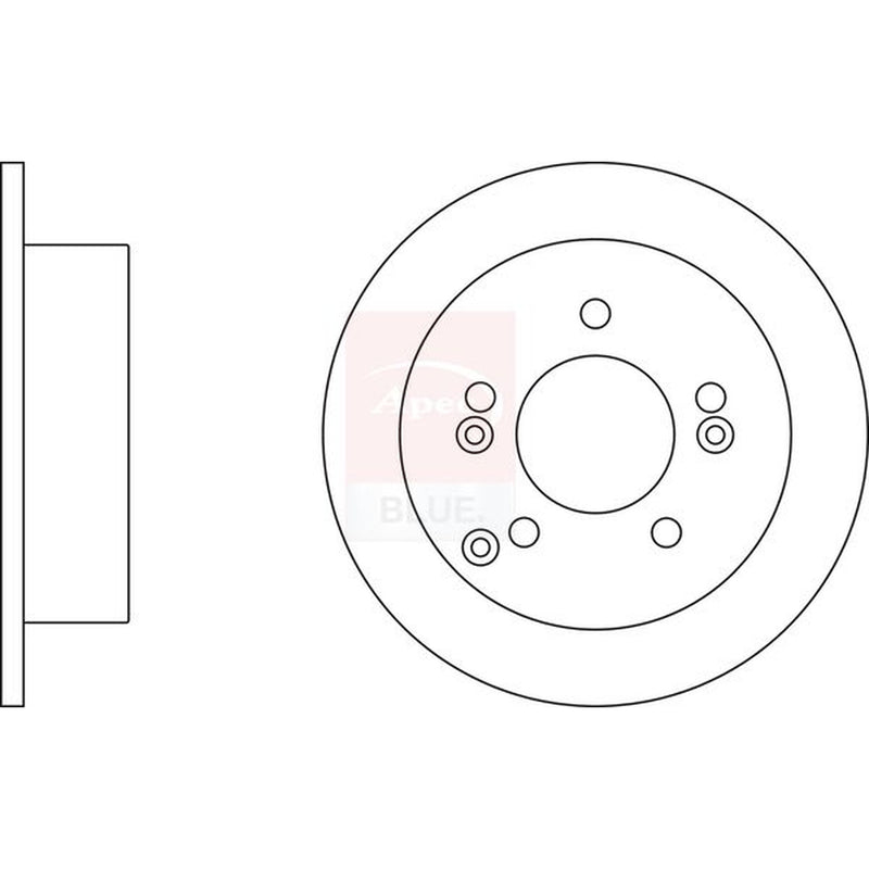 Apec Front & Rear Brake Discs & Pads fits Hyundai Tucson 2004-2012 2.0