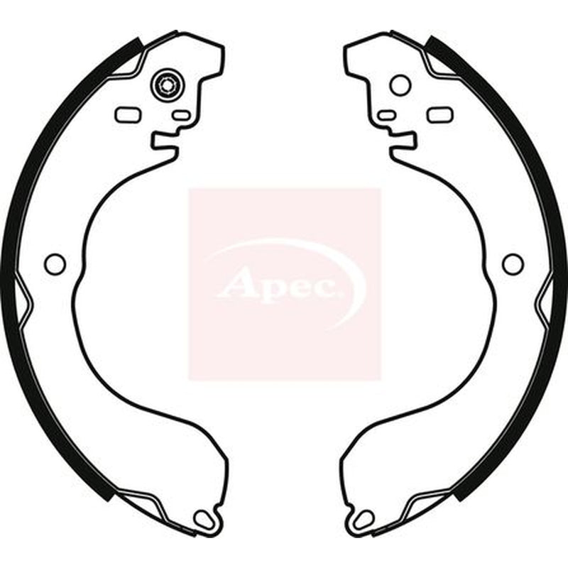 Apec Brake Shoe Set Axle Kit fits Nissan Juke 2010-2019 1.2 1.5 1.6