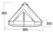 Easy Camp Vaulen Tipi Tent Dark Sand 7 Person Easy Camp - Dynamic Drive