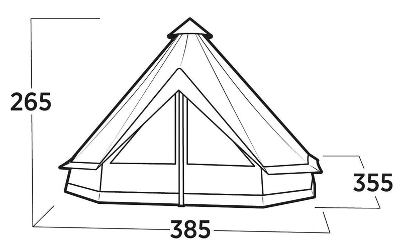 Easy Camp Vaulen Tipi Tent Dark Sand 7 Person Easy Camp - Dynamic Drive
