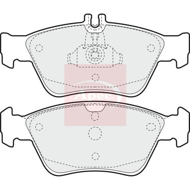 Apec Front Brake Pad Set fits Mercedes-Benz C-Class 1993-2000