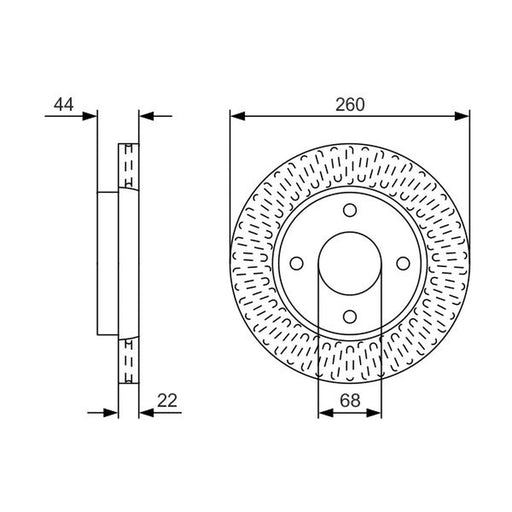 Bosch Front Brake Vented Discs & Pads fits Nissan (Dfac) Tiida 2005 on 1.6