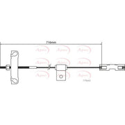 Apec Handbrake Cable Centre fits Ford Transit 2000-2006 2.0 2.3
