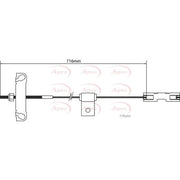 Apec Handbrake Cable Front CAB1183
