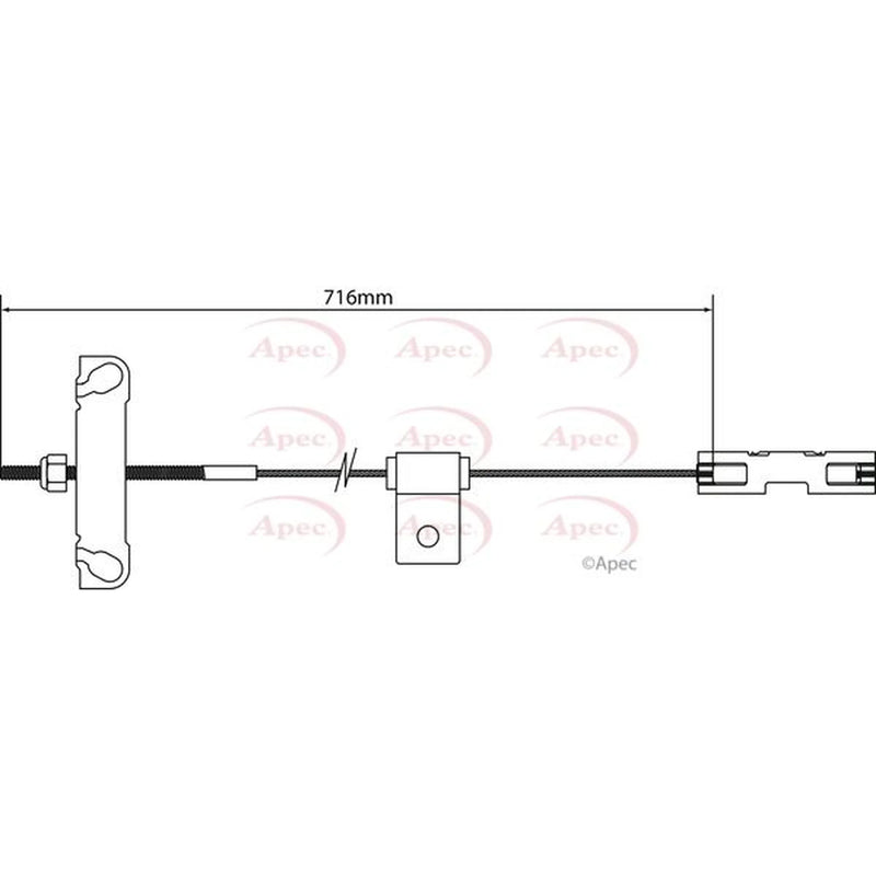 Apec Handbrake Cable Front CAB1183