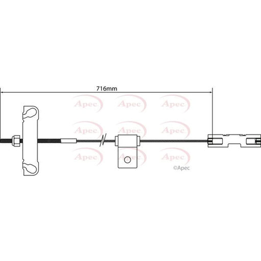 Apec Handbrake Cable Front CAB1183