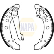 NAPA Brake Shoe Set Axle Kit fits Audi 80 B2 1978-1987 1.6 1.8 1.9 2.0