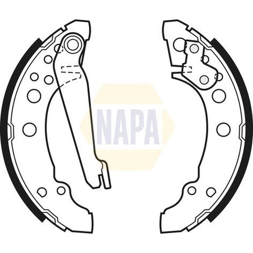 NAPA Brake Shoe Set Axle Kit fits Audi 80 B2 1978-1987 1.6 1.8 1.9 2.0