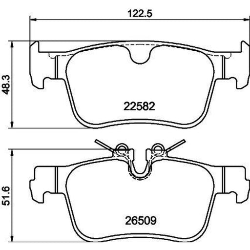 DON Rear Brake Pad Set fits Volvo S60 III 2019-2023
