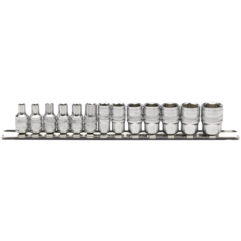 Draper Metric Socket Set on a Metal Rail, 1/4" Sq. Dr. (13 Piece) 16487 Draper - Dynamic Drive