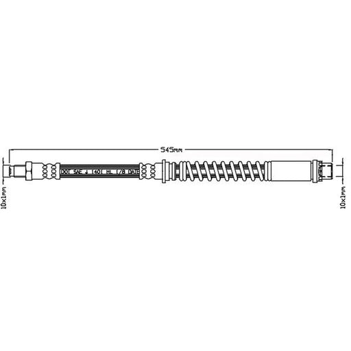 Juratek Brake Hydraulic Hose Line Front fits MG Zt 2001-2005 1.8 2.0