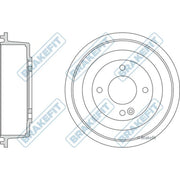 Apec Brake Drum Assembly Rear BDR9048