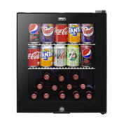 Baridi 50L Table Top Beer & Drinks Mini Fridge 3-10C Light Black & Glass Baridi  - Dynamic Drive