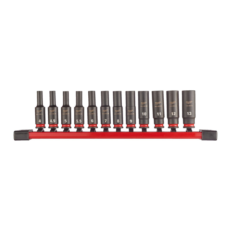 Milwaukee 12 Piece ShockWave 1/4" Drive Impact Socket Set Milwaukee - Dynamic Drive