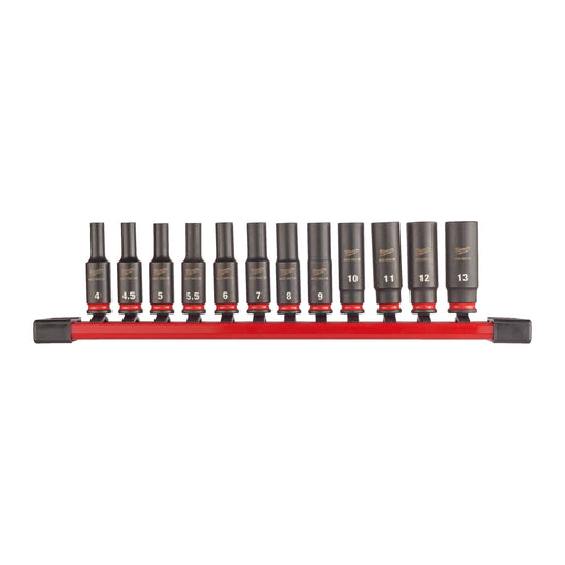 Milwaukee 12 Piece ShockWave 1/4" Drive Impact Socket Set Milwaukee - Dynamic Drive