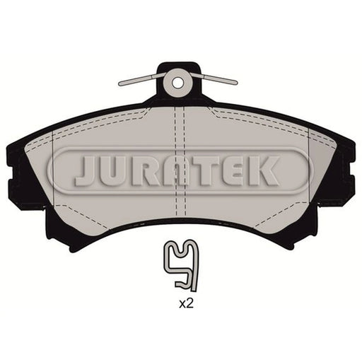 Juratek Front Brake Vented Discs & Pads fits Proton Impian 2001-2007 1.6