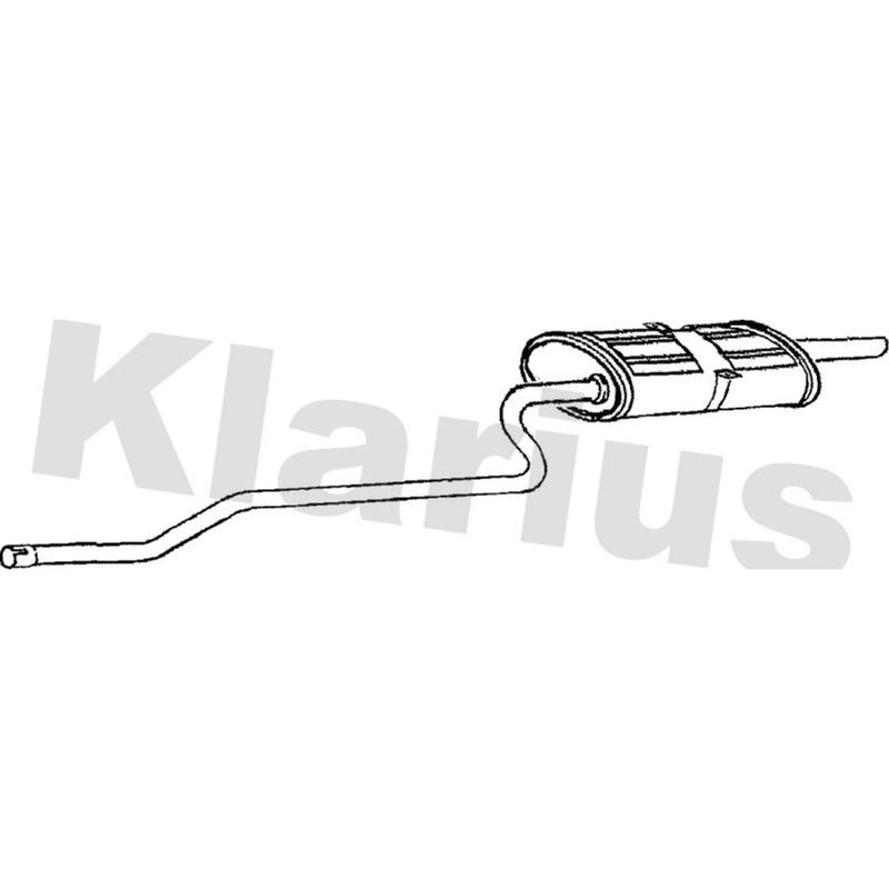 Klarius Box With Tail Pipe Rear fits Toyota Corolla Compact 1997-2000 1.6