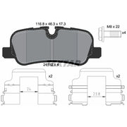 Textar Brake Pad Set 2419204