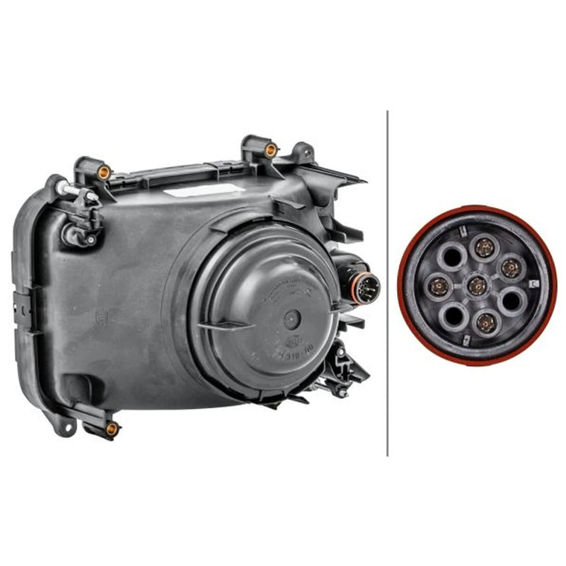 Hella Headlight Headlamp H4 Right fits Daf 65 1993-1998 65.180 65.210 65.240