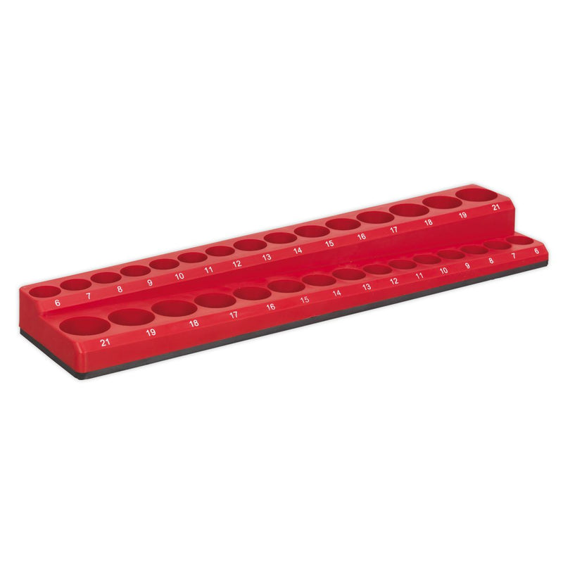 Sealey Socket Holder Magnetic 3/8"Sq Drive Capacity 30 Sockets AK27086 Sealey - Dynamic Drive