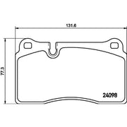 Mintex Rear Brake Pad Set fits Aston Martin DB9 Vantage 2015-2016 6.0