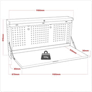Superline Pro Superline PRO Wall Mounting Foldable Workbench 1100mm APWMW02 Superline Pro - Dynamic Drive