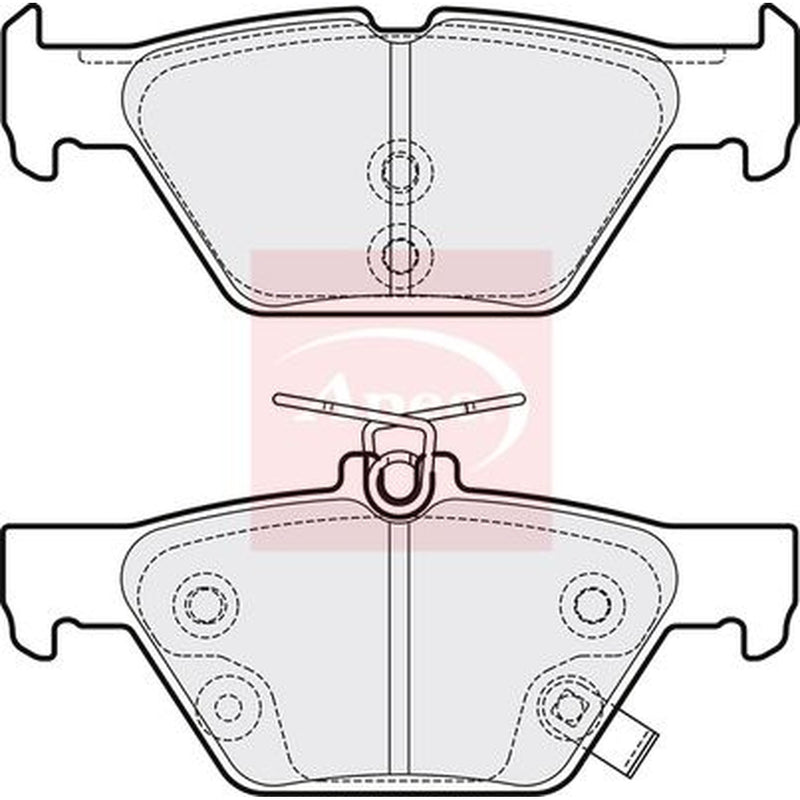 Apec Rear Brake Pad Set fits Subaru Crosstrek 2023 on 2.0