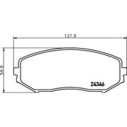 Mintex Front & Rear Pads fits Suzuki Grand Vitara II 2005-2015 1.9 2.0 2.7