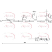 Apec Handbrake Cable Left Rear fits Toyota Yaris/Vitz 1999-2005 1.0 1.3 1.4
